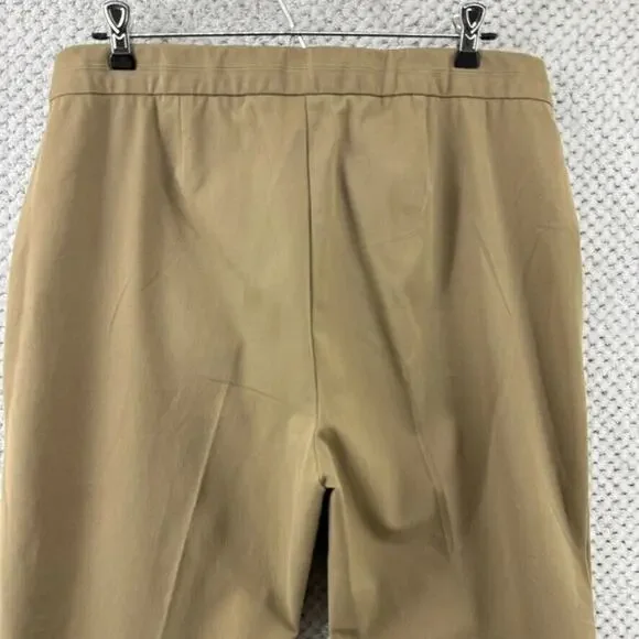 J Jill Pants Women 14 Khaki Beige Tobacco Precision Stretch Mid Rise Stretch New - Picture 7 of 15
